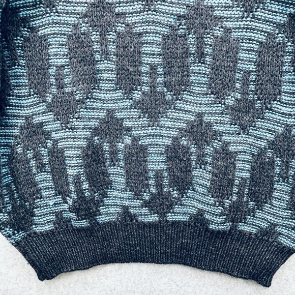 Vintage Jaeger Wool Sweater Size 40 Geometric Pattern Long Sleeve Pullover - Picture 5 of 10